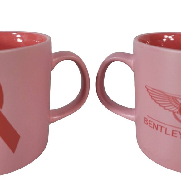 Bentley Mugs Pink 4" Pink Ribbon Wings Lot Of 2 Atlanta Breast Cancer Support - Picture 6 of 12